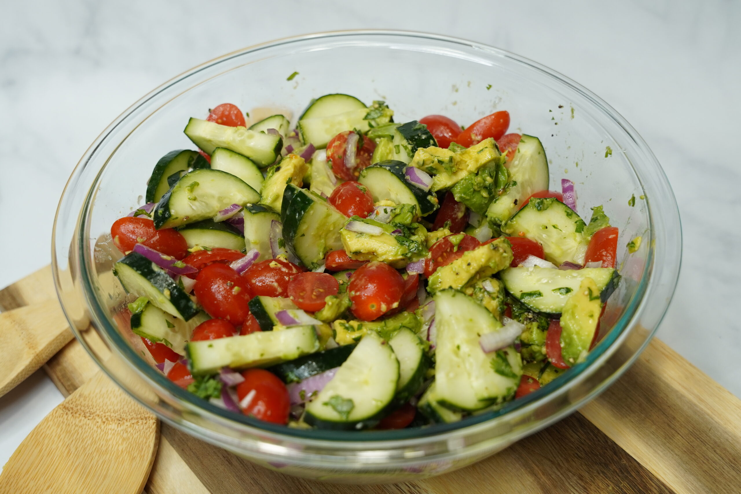 Cucumber Tomato Avocado Salad