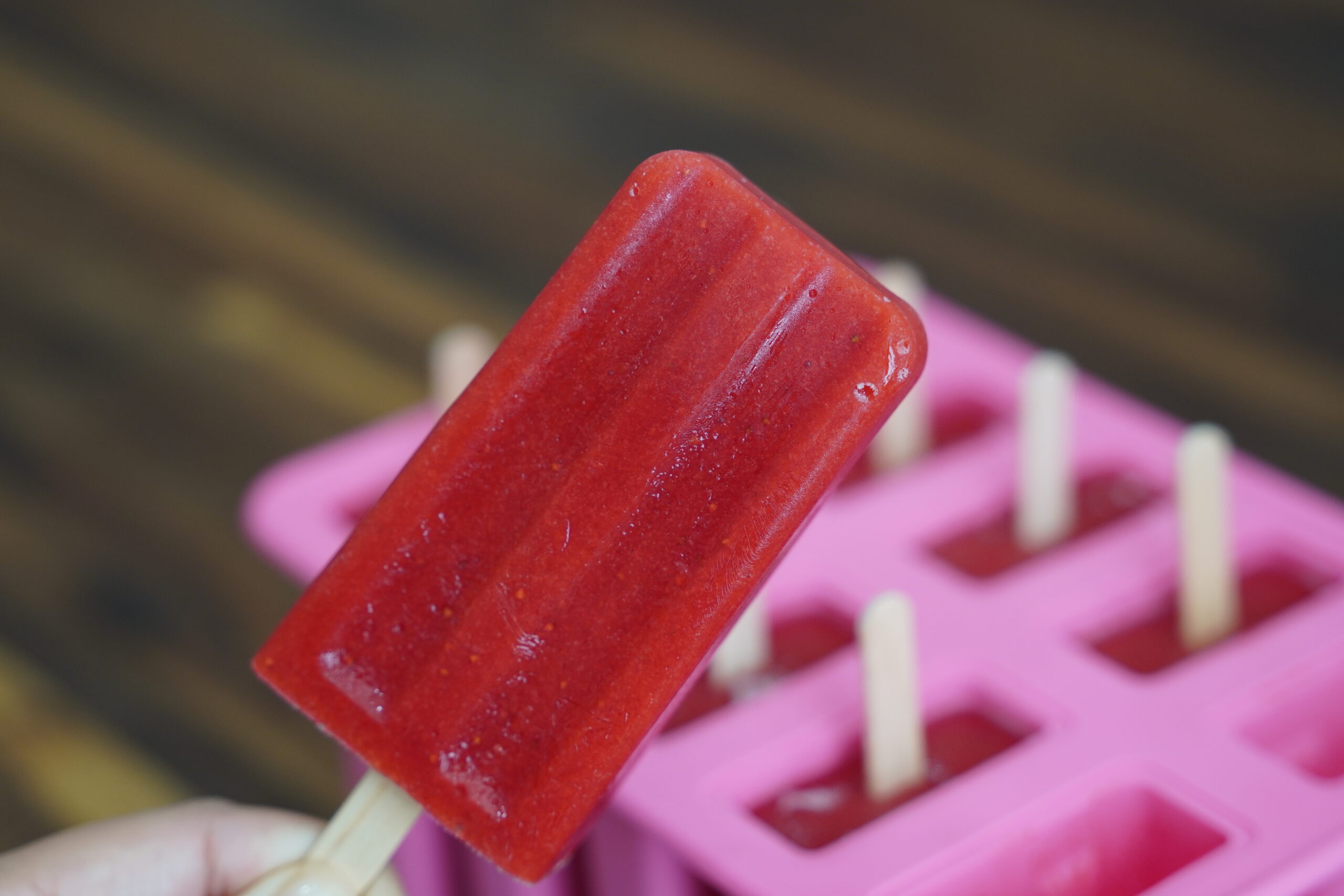 Strawberry Popsicles