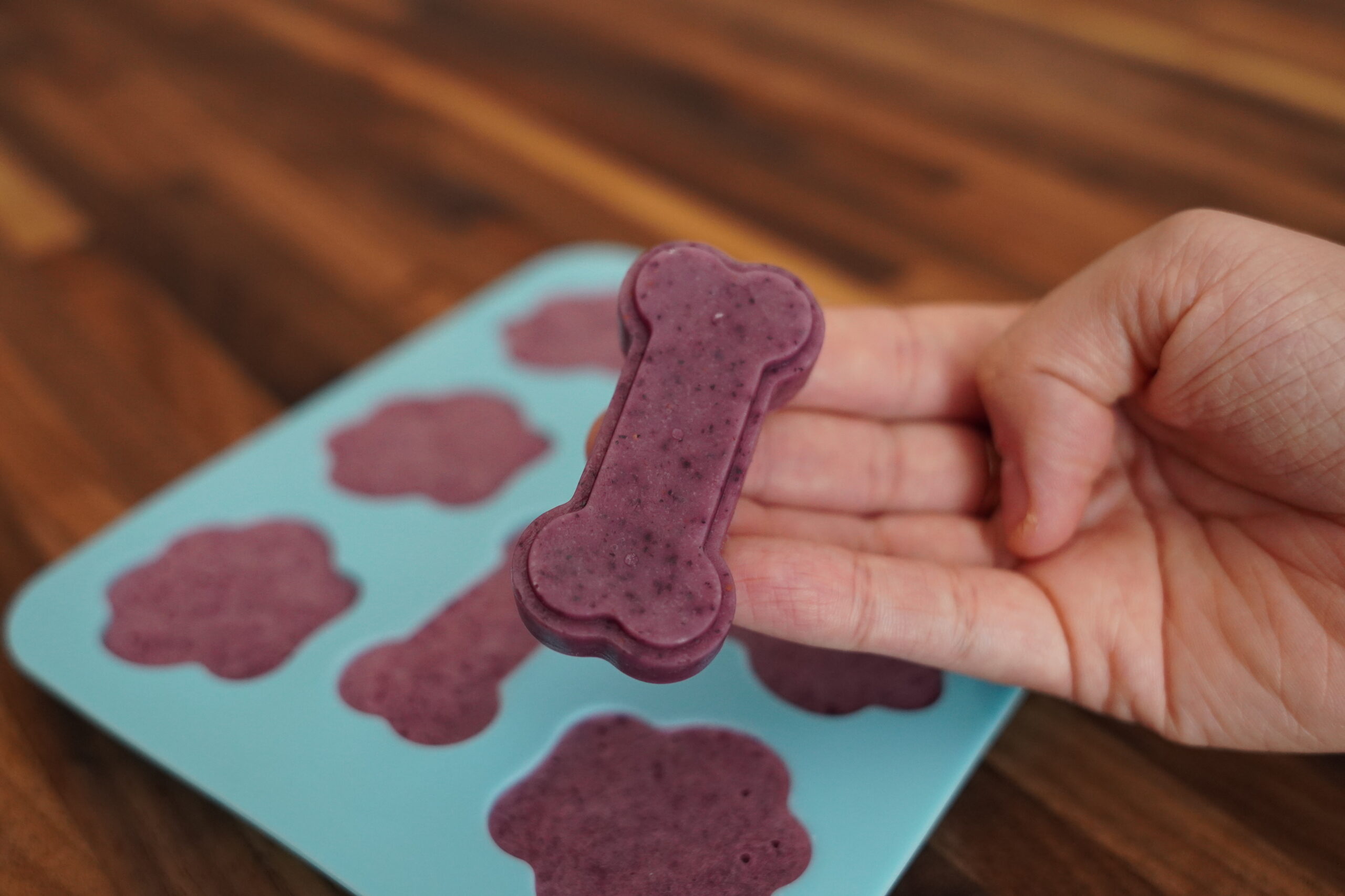 Frozen Blueberry Strawberry Banana Dog Treats