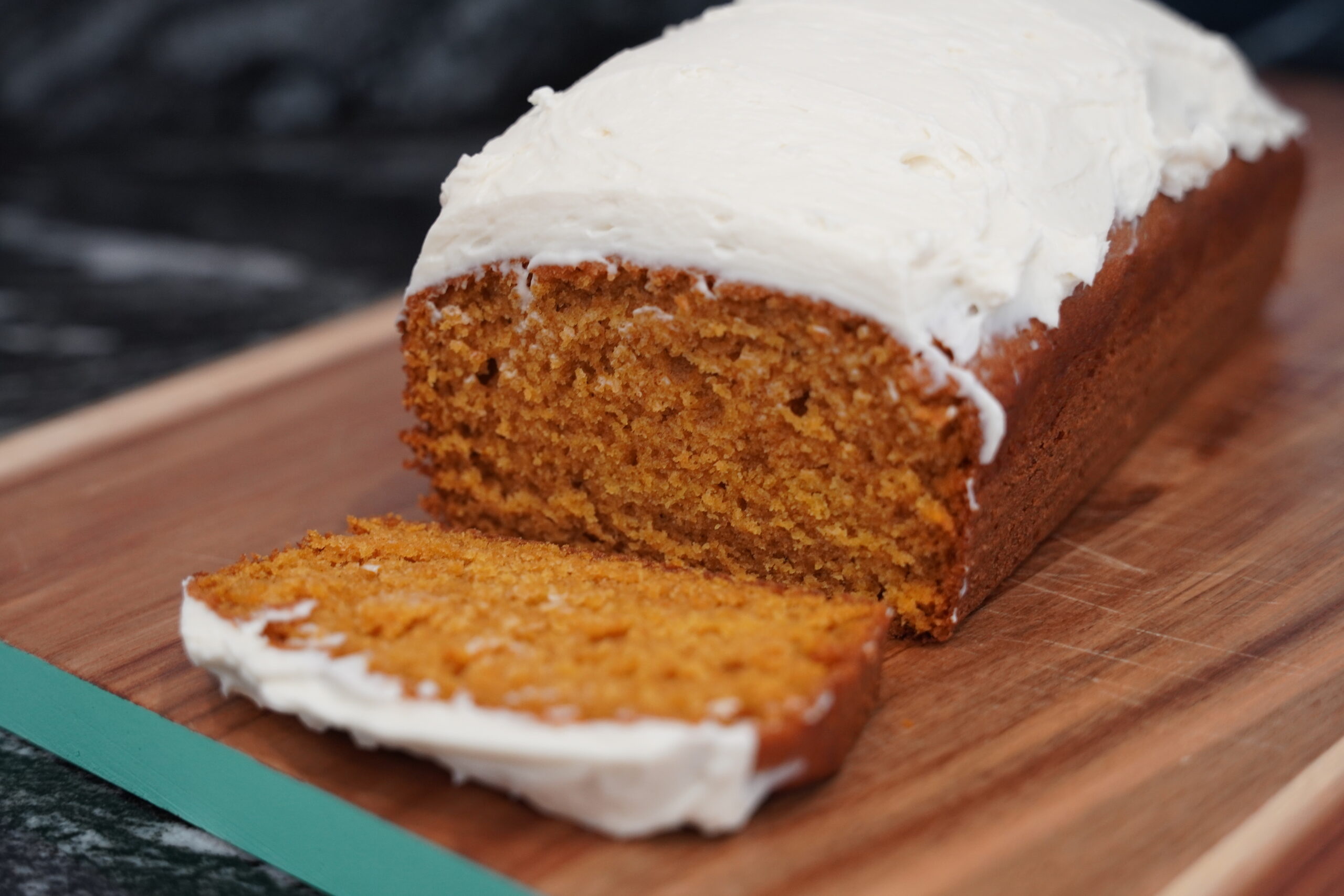 Pumpkin Bread with Cream Cheese Frosting